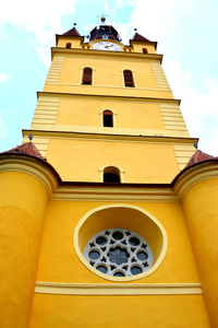 罗马尼亚特兰西瓦尼亚村中世纪强化萨克森教堂