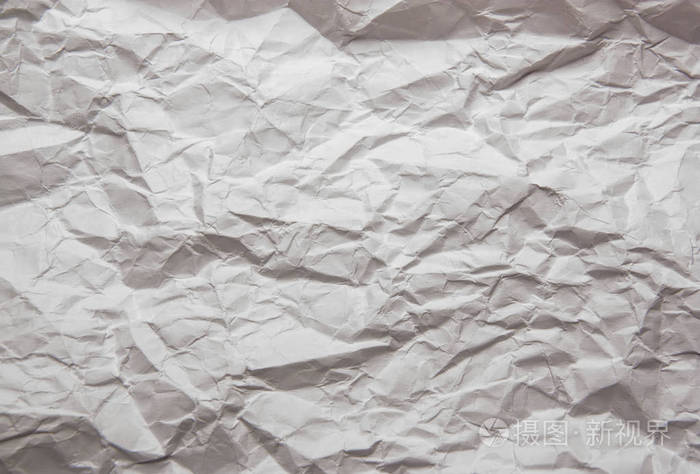 质地的白色弄皱的纸背景