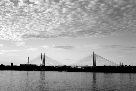 斜拉桥和涅瓦河图片