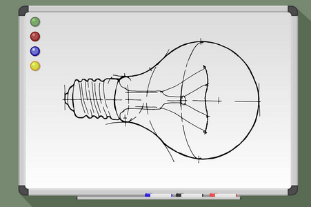 灯泡线手绘标志