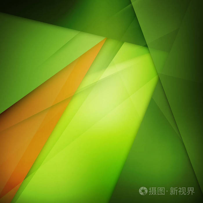 抽象矢量背景.软模糊绿色和橙色背景壁纸, 传单, 海报, 横幅模板