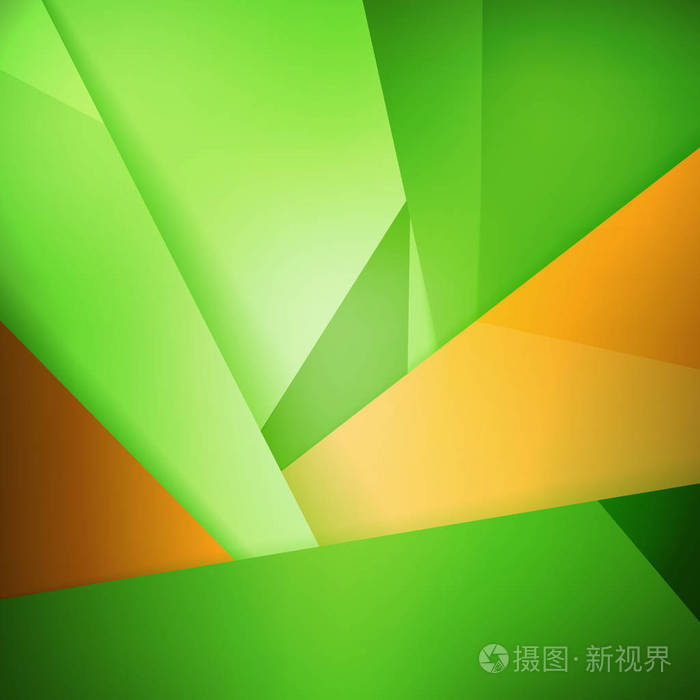 抽象矢量背景.软模糊绿色和橙色背景壁纸, 传单, 海报, 横幅模板