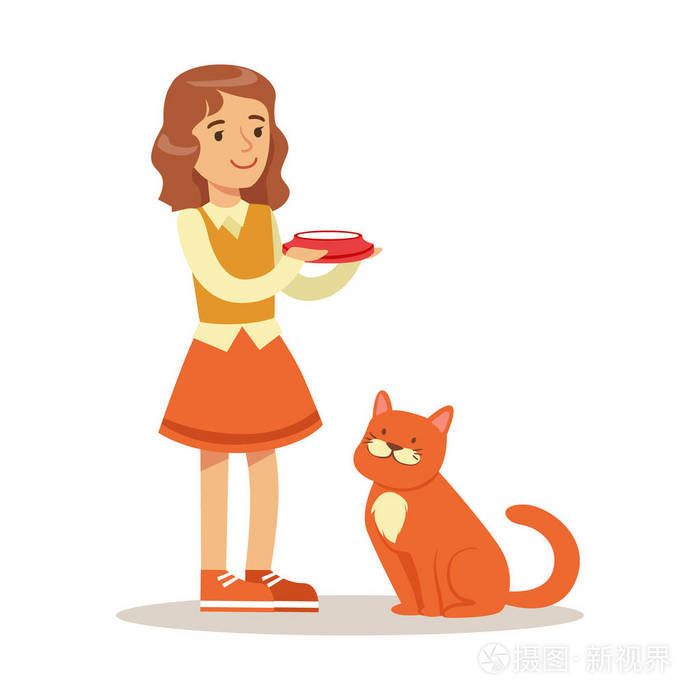 姹紫嫣红的卡通人物矢量图