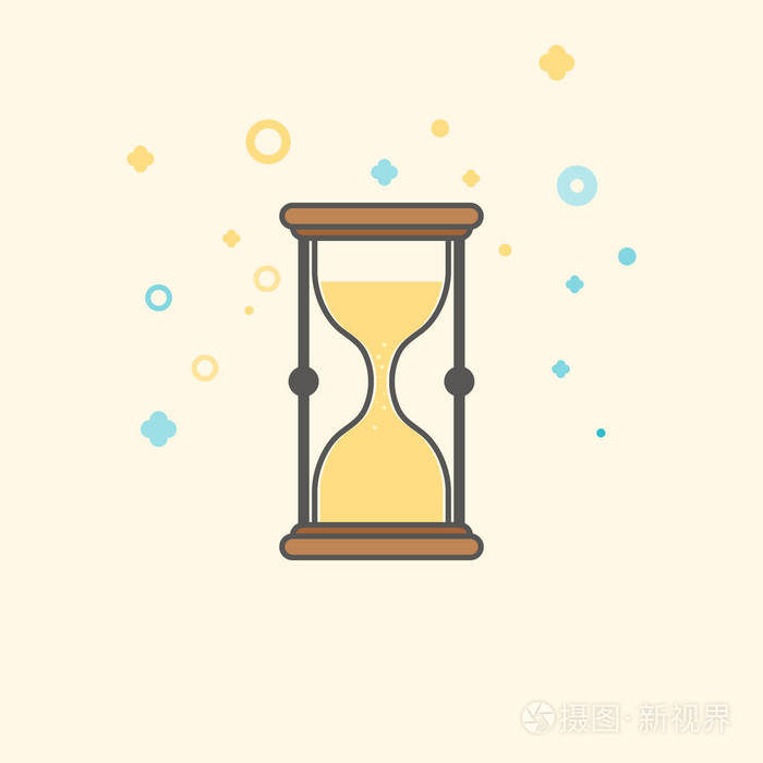简单的业务和财务矢量flaticon 经典沙漏作为符号的快捷服务 平面样式图标插画 正版商用图片0y9vyu 摄图新视界