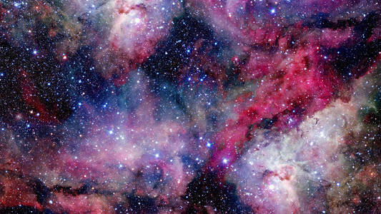 与星云和星系的开放空间。这幅图像由美国国家航空航天局提供的元素