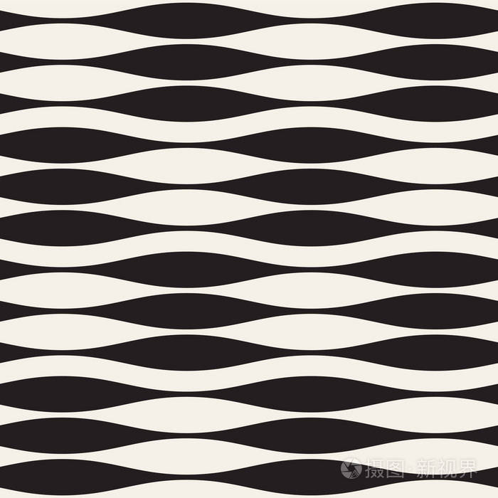 复古的波浪纹.几何线条单色设计