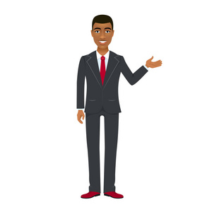 白色背景上的矢量卡通人物非洲裔美国人人物形象在白色背景男性头像