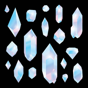 集向量的晶体形状 宝石 矿物