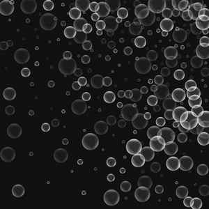 随机的肥皂泡泡随机梯度散点图与随机肥皂泡上黑色背景矢量