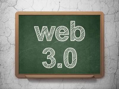 Web 设计概念 Web 3.0 上黑板背景