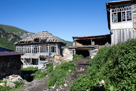 Adishi 村庄在斯瓦涅季，格鲁吉亚