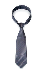 时尚的捆绑灰色领带与紫罗兰和白点隔离在Whi。
