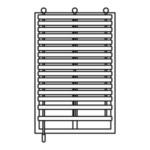 木制百叶窗帘图标大纲窗口
