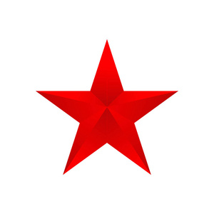 红星在白色的背景下,矢量图照片