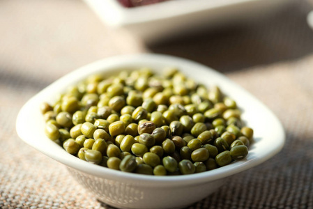 作为一个健康营养高纤维食品概念作为一种健康的烹饪自然食物成分豆