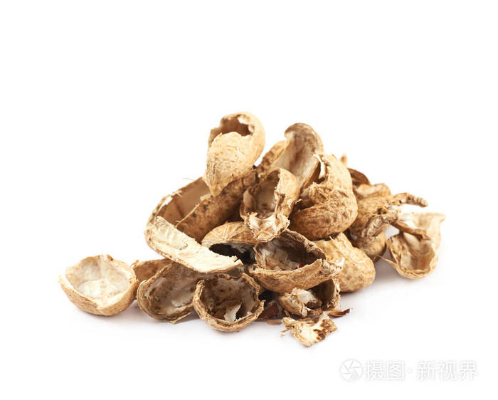 孤立的花生壳堆