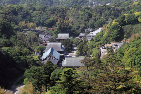 从山顶，在日本神奈川县镰仓镰长吉