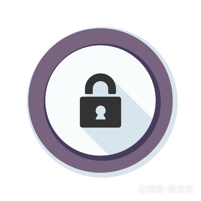 安全锁定按钮标志