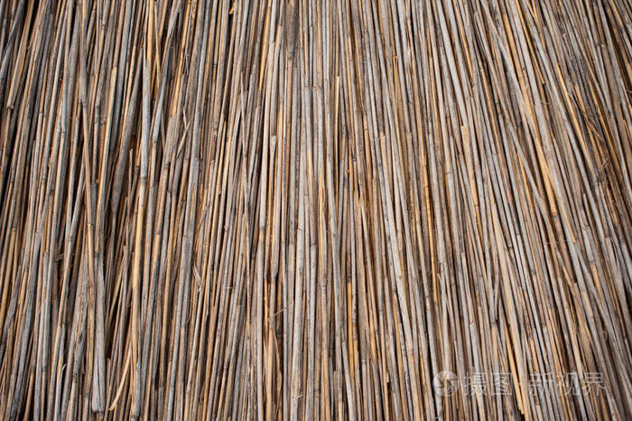 茅草的屋顶乾草或干草的背景纹理的干草