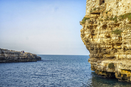 美丽的景色的 Polignano，意大利