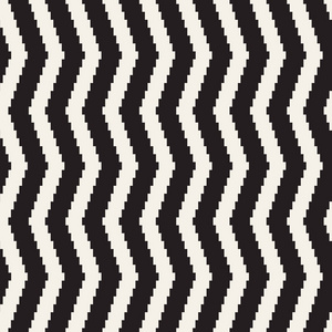 矢量无缝的网状图案.单色的之字形线条抽象背景照片