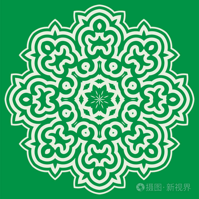 阿拉伯语的几何图案为斋月或其他东方风格艺术的公众假期节日设计的