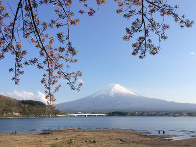 河口湖湖山梨日本富士山