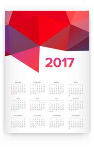 2017 日历模板
