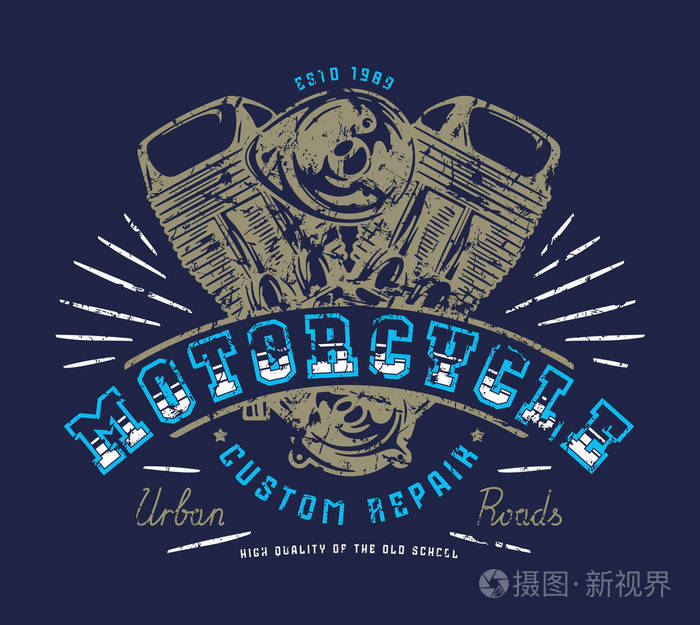 t 恤的摩托车俱乐部会徽