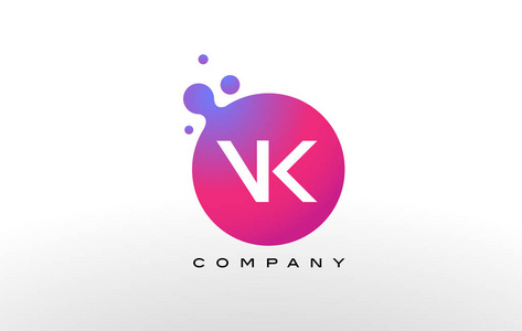 Vk 信点标志设计与创意时尚泡沫