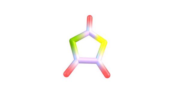 噁唑分子结构上白色孤立