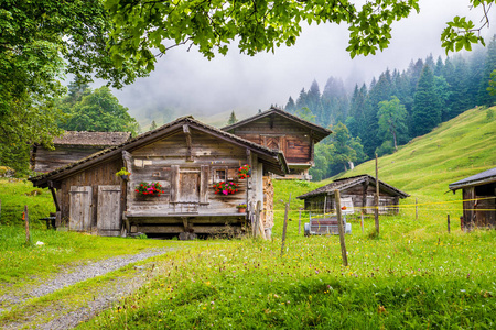 瑞士小木屋图片