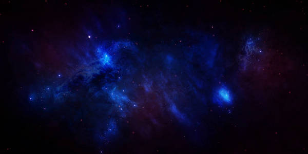 蓝色星空空间图片