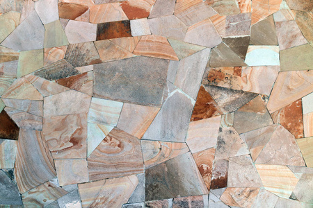 详细的砂岩墙体图案, 天然彩色材料