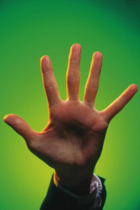 手的手势。由手的迹象。人和手势