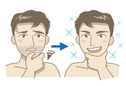 男性剃须图像