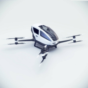 Quadcopter 为白色一个孤立的人的。3d 图