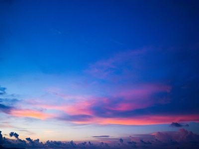 槟城岛暗蓝的天空日落