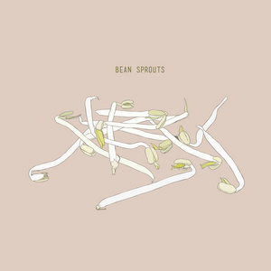 绿豆手绘豆芽素描矢量照片