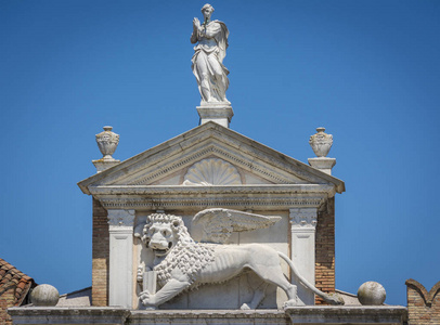 意大利威尼斯的圣马克的翅膀的狮子