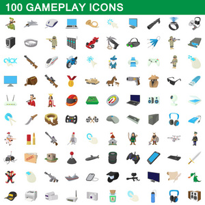 100 游戏图标设置 卡通风格