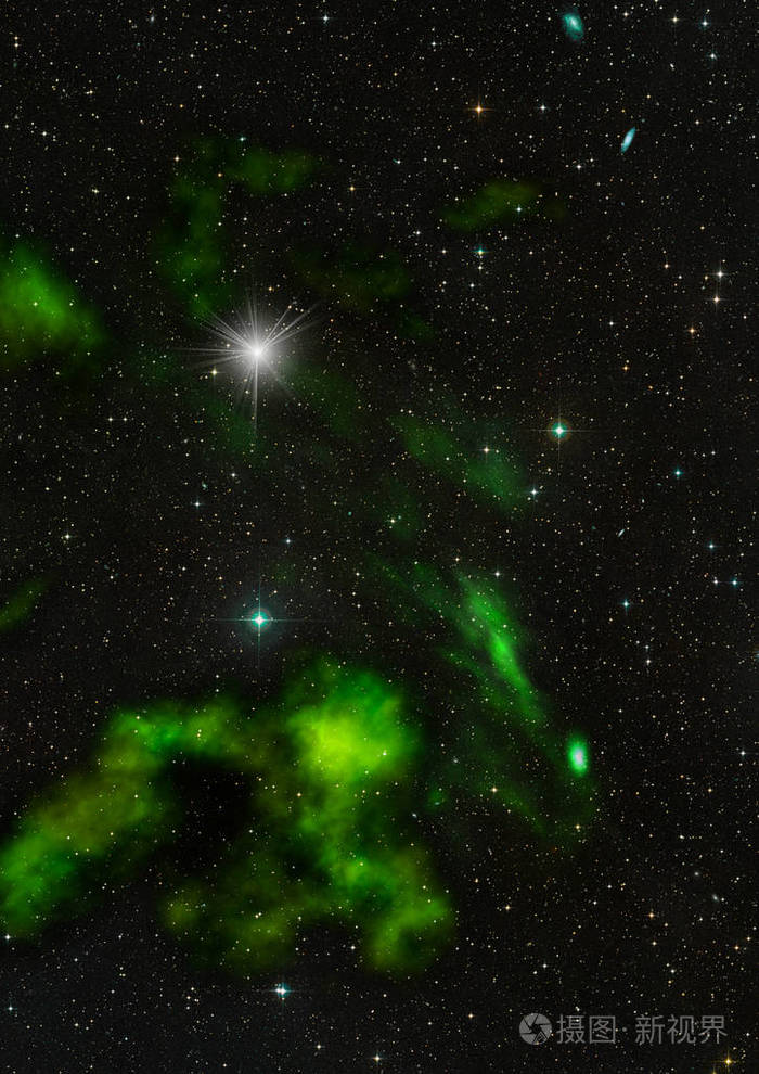 在空间和星云的星图3d渲染