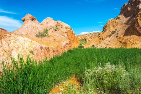 在峡谷的童话故事，吉尔吉斯斯坦山风景