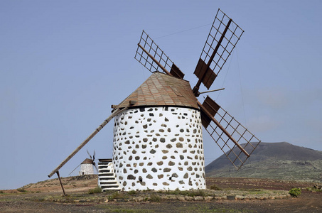 西班牙加那利群岛富埃特文图拉岛风车