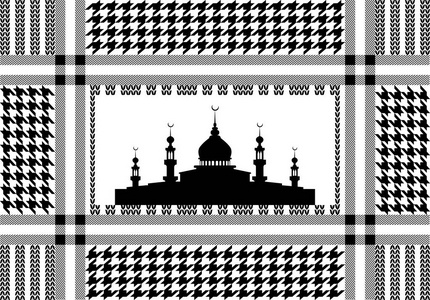 中东格子地毯图片