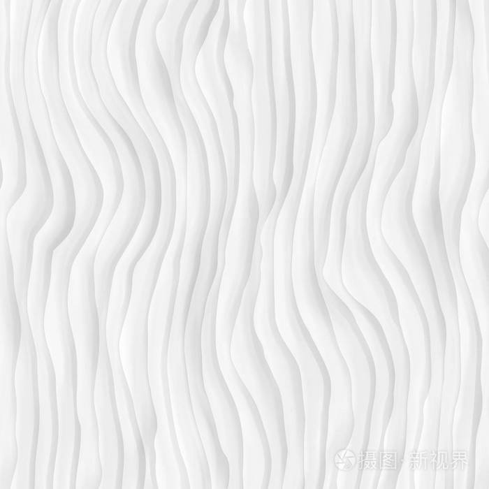白色的纹理.无缝的抽象图案.波波浪