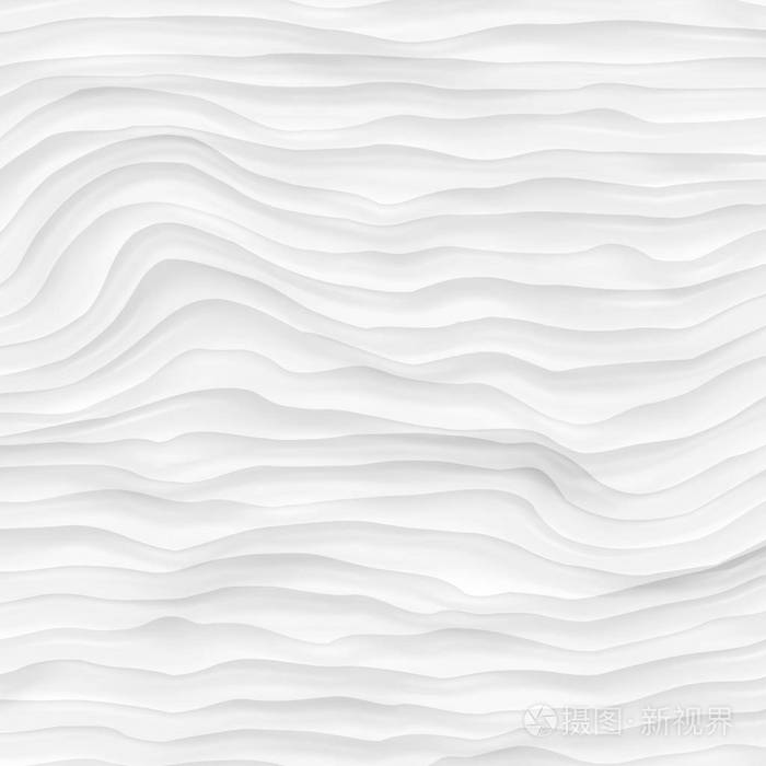 白色的纹理无缝的抽象图案波波浪