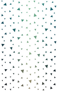 浅蓝色，绿色抽象图案组成的彩色三角形的白色背景