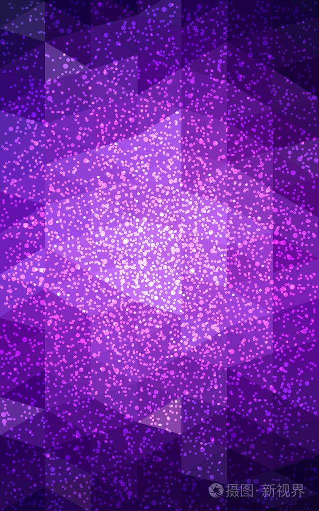 深紫色圣诞明信片低多边形背景由三角形组成的插图新年庆祝活动的抽象