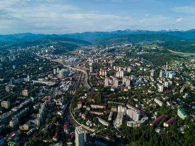 城市中心鸟瞰图